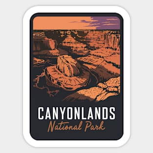 Canyonlands National Park Sunset Emblem Sticker